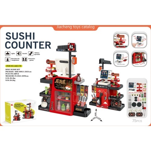 Stojak do robienia sushi, 75 el.