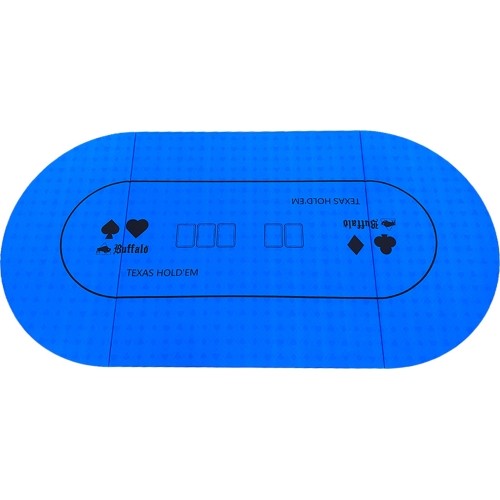 Buffalo foldable poker table top blue