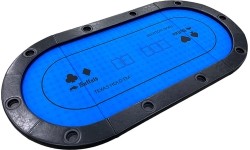 Buffalo foldable poker table top with cup holders