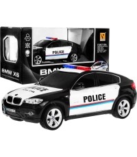 Licencjonowany samochód policyjny 1:24 R/C Bmw X 6 Black Police