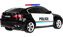 Licencjonowany samochód policyjny 1:24 R/C Bmw X 6 Black Police