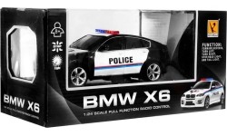 Licencjonowany samochód policyjny 1:24 R/C Bmw X 6 Black Police