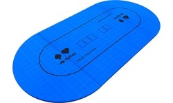 Buffalo foldable poker table top blue