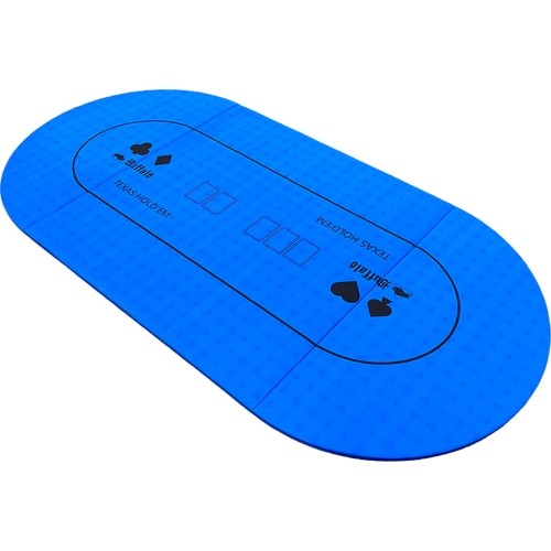 Buffalo foldable poker table top blue