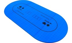 Buffalo foldable poker table top blue