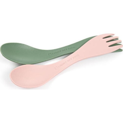 Zestaw łyżkowidelców Light My Fire Spork Bio, 2 szt., różowy i zielony