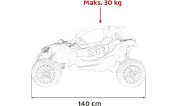Pojazd elektryczny Buggy SR SUPER 66, pomarańczowy