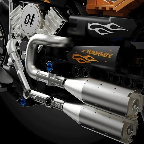 Motorcycle Brick Set Black 455pcs.