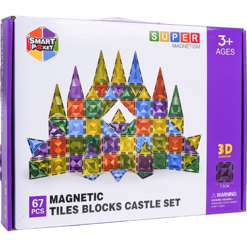 Zestaw klocków magnetycznych 3D, 67 szt.