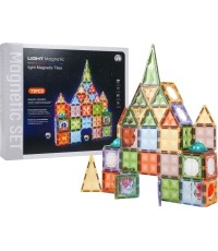 3D Magnetic Blocks Set with Backlight, 75 pcs.