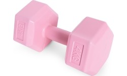 Hantle sześciokątne zestaw 2x4 kg ciężarki do ćwiczeń obciążniki fitness różowe ModernHome