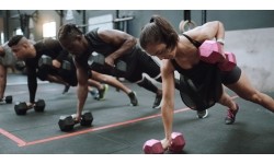 Hantle sześciokątne zestaw 2x4 kg ciężarki do ćwiczeń obciążniki fitness różowe ModernHome