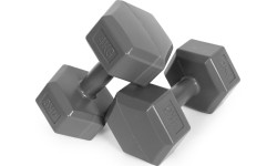 Hantle sześciokątne zestaw 2x4 kg ciężarki do ćwiczeń obciążniki fitness szare ModernHome