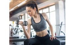 Hantle sześciokątne zestaw 2x4 kg ciężarki do ćwiczeń obciążniki fitness szare ModernHome