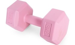 Hantle sześciokątne zestaw 2x3 kg ciężarki do ćwiczeń obciążniki fitness różowe ModernHome