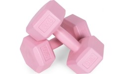 Hantle sześciokątne zestaw 2x3 kg ciężarki do ćwiczeń obciążniki fitness różowe ModernHome