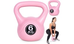 Kettlebell kettle 6 kg do ćwiczeń hantla kula odważnik obciążenie ciężar fitness różowy ModernHome