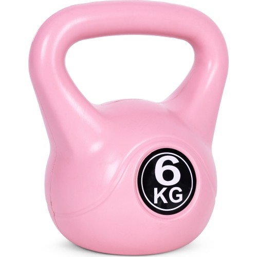 Kettlebell kettle 6 kg do ćwiczeń hantla kula odważnik obciążenie ciężar fitness różowy ModernHome