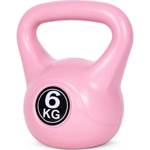 Kettlebell kettle 6 kg do ćwiczeń hantla kula odważnik obciążenie ciężar fitness różowy ModernHome