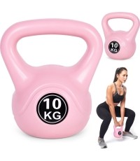 Kettlebell kettle 10 kg do ćwiczeń hantla kula odważnik obciążenie ciężar fitness różowy ModernHome