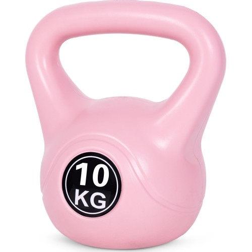Kettlebell kettle 10 kg do ćwiczeń hantla kula odważnik obciążenie ciężar fitness różowy ModernHome