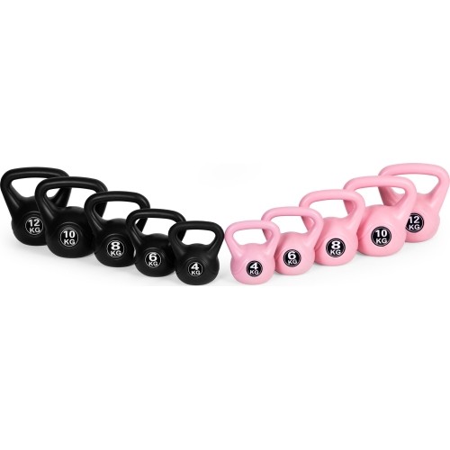 Kettlebell kettle 10 kg do ćwiczeń hantla kula odważnik obciążenie ciężar fitness różowy ModernHome