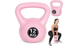 Kettlebell kettle 12 kg do ćwiczeń hantla kula odważnik obciążenie ciężar fitness różowy ModernHome