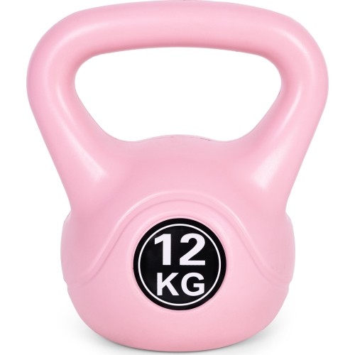 Kettlebell kettle 12 kg do ćwiczeń hantla kula odważnik obciążenie ciężar fitness różowy ModernHome