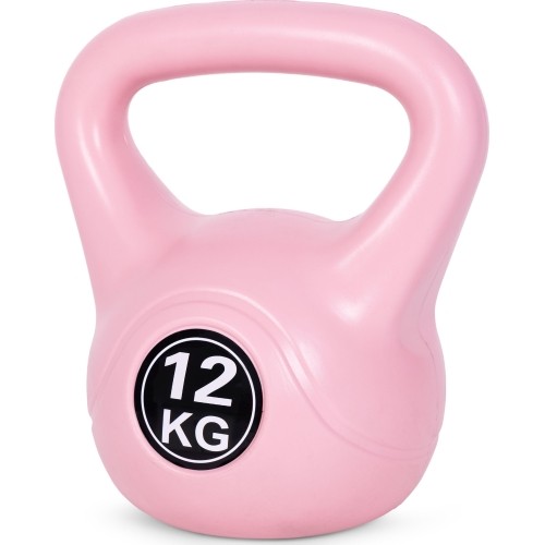 Kettlebell kettle 12 kg do ćwiczeń hantla kula odważnik obciążenie ciężar fitness różowy ModernHome