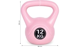 Kettlebell kettle 12 kg do ćwiczeń hantla kula odważnik obciążenie ciężar fitness różowy ModernHome