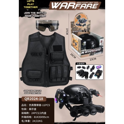 Little Policeman's Military Kit with Helmet