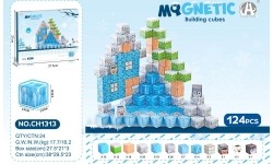 Magnetic Cubes Set, Magnetic bricks 124el.