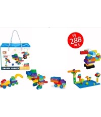 Set of Coloured Construction Blocks 288el.