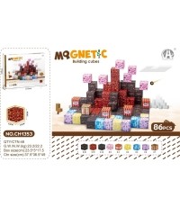 Zestaw kostek magnetycznych, klocki magnetyczne 86 el.