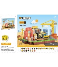 Set of Magnetic Cubes, Magnetic Blocks Construction Site 100 pcs.