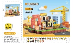 Set of Magnetic Cubes, Magnetic Blocks Construction Site 100 pcs.
