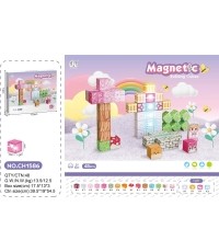 Magnetic Cube Set, Magnetic Blocks 48 pcs + Light