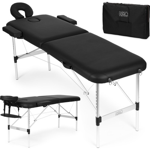 Aluminiowy stół do masażu i rehabilitacji 2-segmentowy składany w walizkę + torba ModernHome