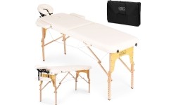 Drewniany stół do masażu i rehabilitacji, 2-segmentowy, składany do walizki + torba ModernHome