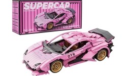 Sports Car Building Blocks Set, Pink, 702 pcs.