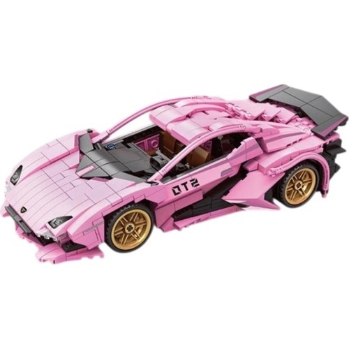 Sports Car Building Blocks Set, Pink, 702 pcs.