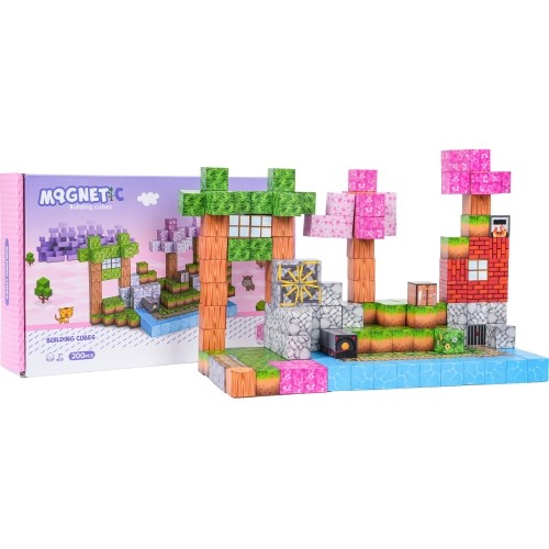 Set of Magnetic Cubes, Blocks, 200 pcs.