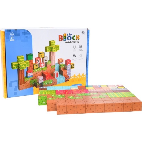 Set of Magnetic Cubes, Blocks, 84 pcs.