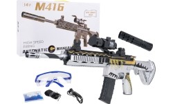 Karabinek M416 szary na kulki wodne + akcesoria