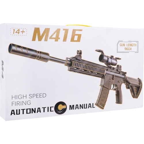 Karabinek M416 szary na kulki wodne + akcesoria