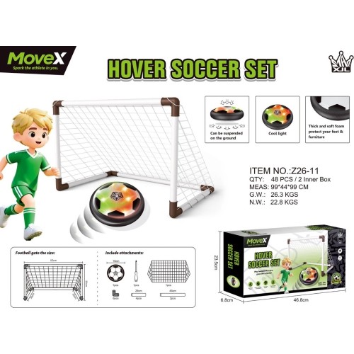 Goal + Ball for indoor games with illumination