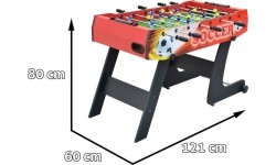 Football table 121x61x81 Folding Red