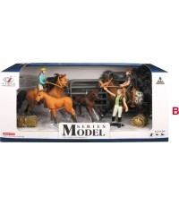Set of Horses with Figurines