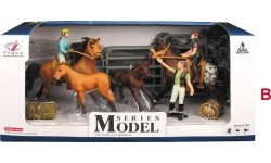 Set of Horses with Figurines