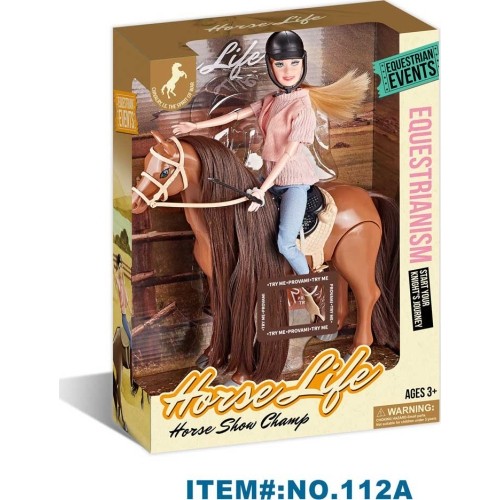 Doll with Horse + Accessories Set